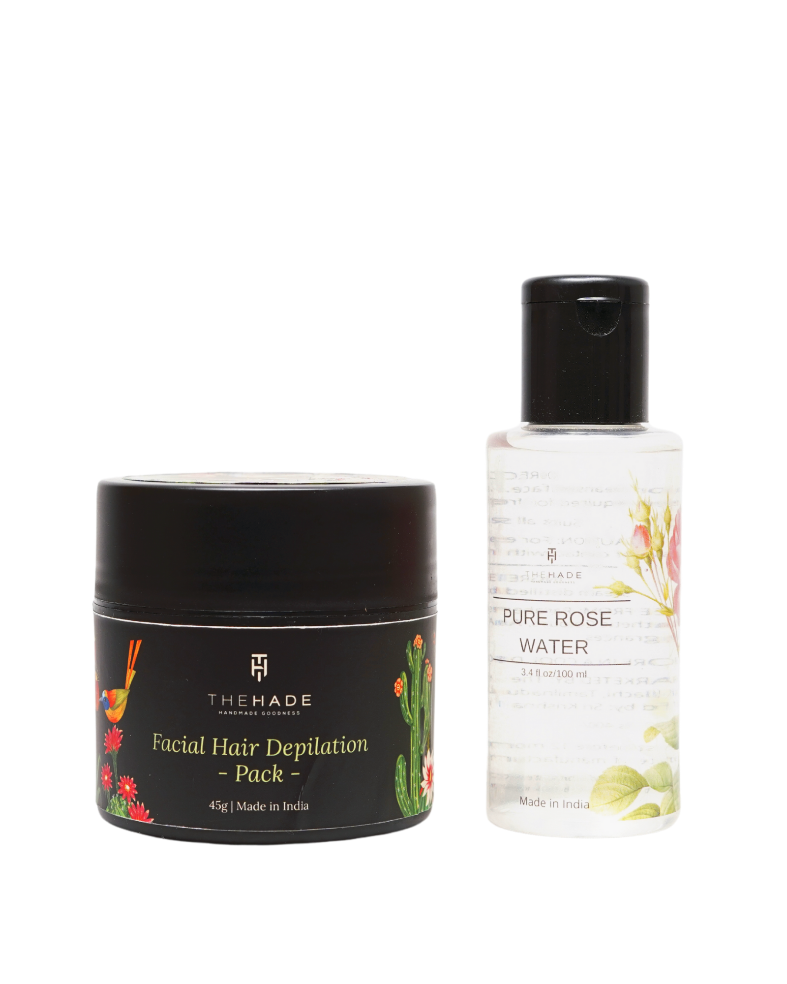 Facial Hair Depilation Pack + Pure Rose Water Combo