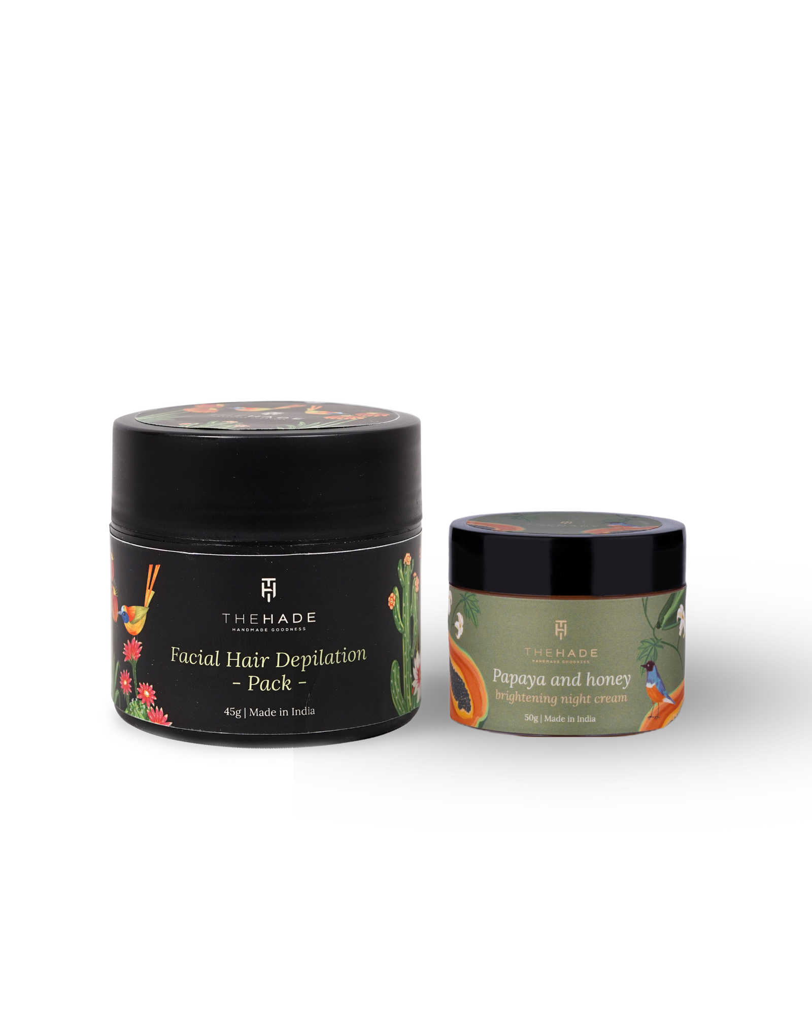 Facial Hair Depilation Pack & Papaya and Honey Brightening Night Cream Combo