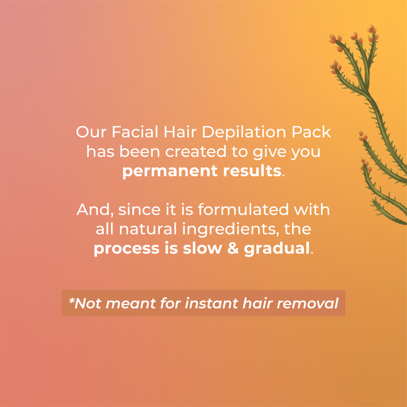 Permanent Facial Hair Reduction-Facial Hair Depilation Pack - 45GM